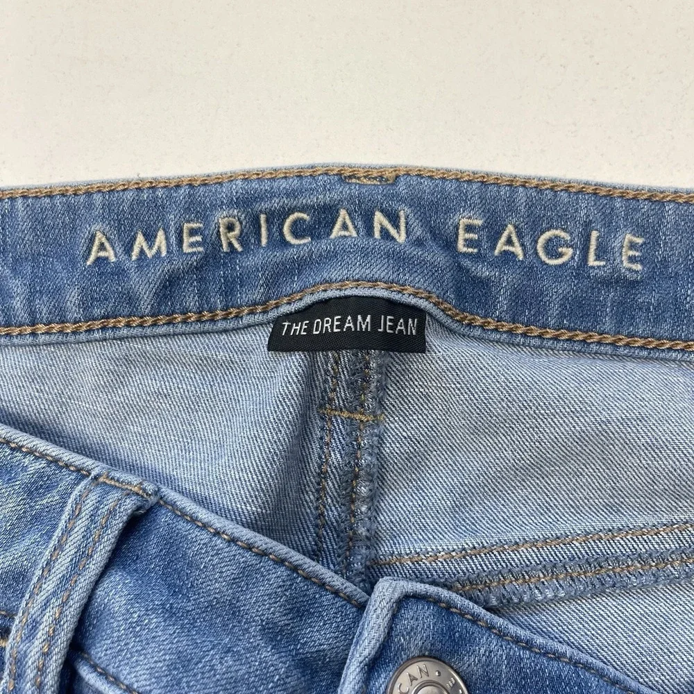 American Eagle Super Stretch Distressed Super High Rise Jegging Women's 8 Xshort